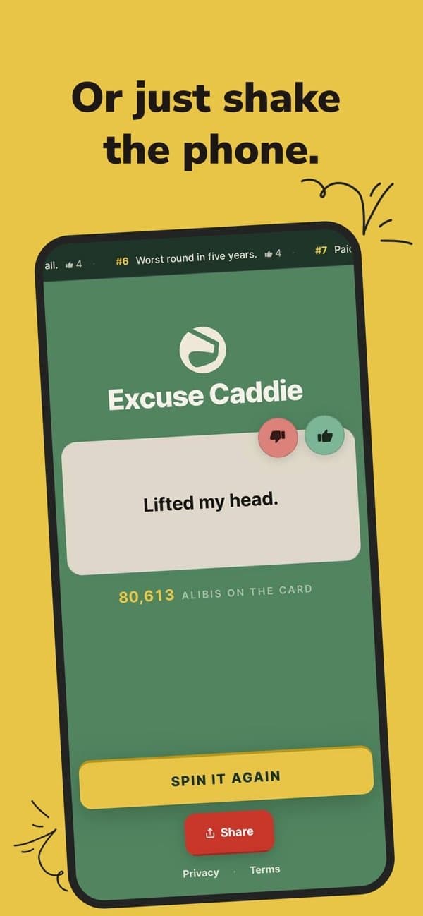 Excuse Caddie App Store screenshot 4