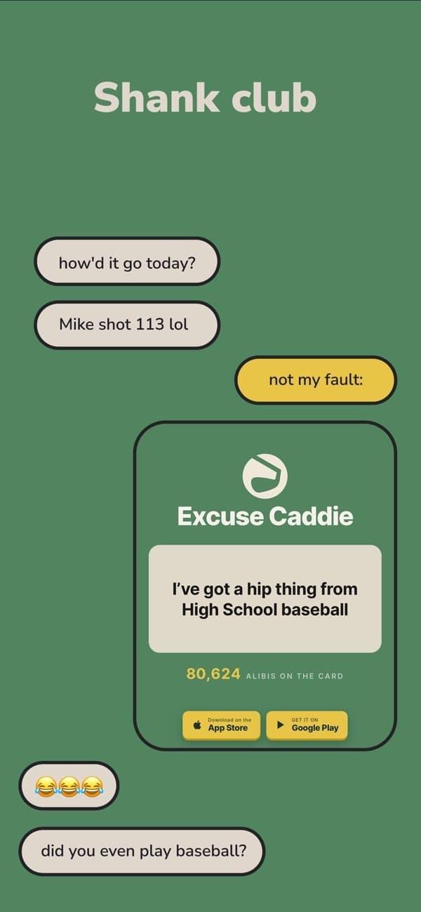 Excuse Caddie App Store screenshot 5